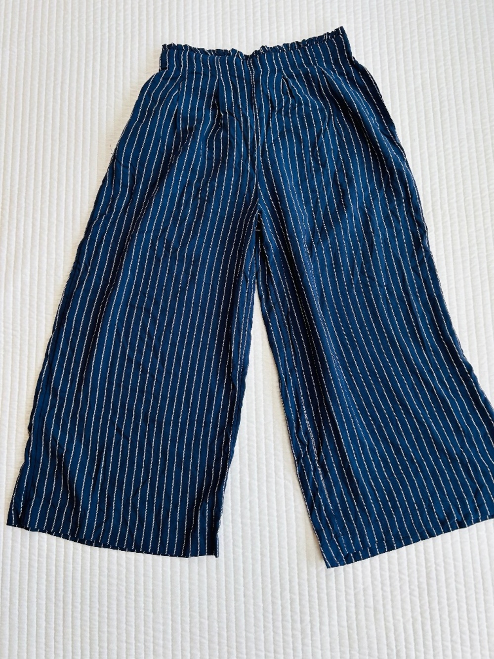 Tucker + Tate Lightweight Navy Blue Pinstripe Pants Girls Size Small 7/8